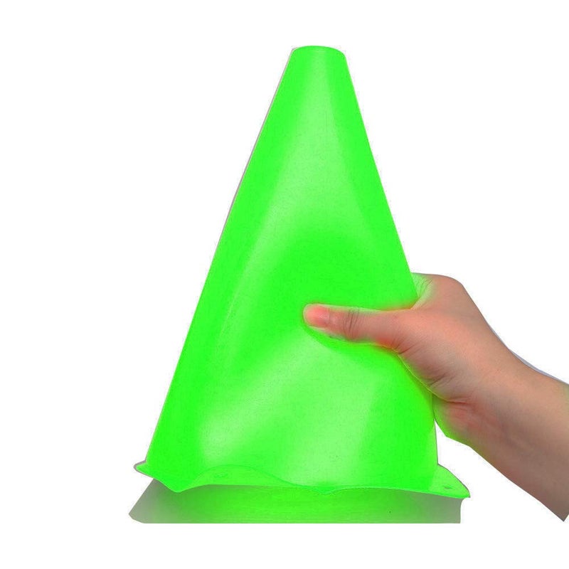 Alyoen 9 inch Traffic Cones, Plastic Sport Cones, Green Soccer Training Cones for Outdoor Activity & Festive Events (Sets of 10/15/ 20) - Image 4